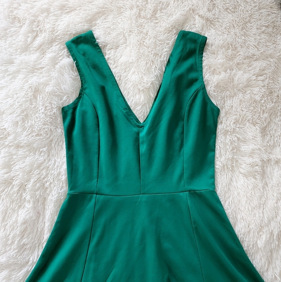 H&M Emerald Green A-Line Knit Dress, Sz Sm - Picture 3 of 12